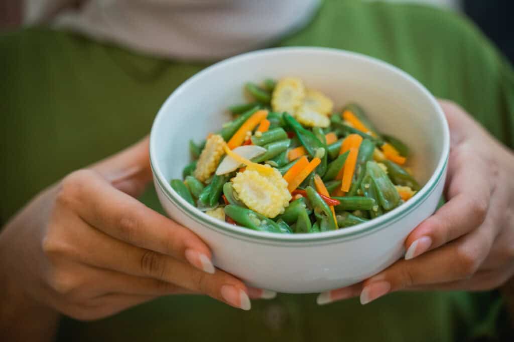 Padukan makanan bersantan dengan sayur yang kaya serat