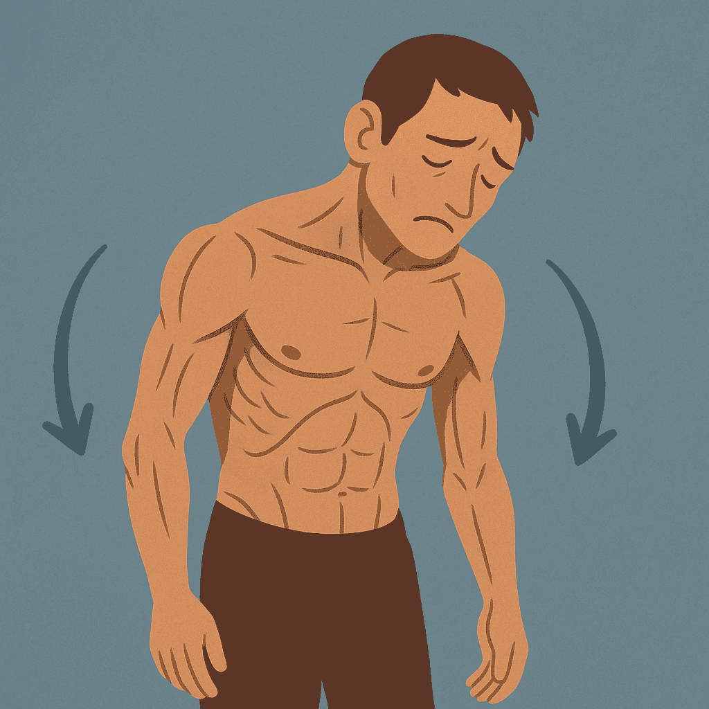 Ilustrasi otot makin menyusut karena tubuh tidak bisa optimal menggunakan gula sebagai energi