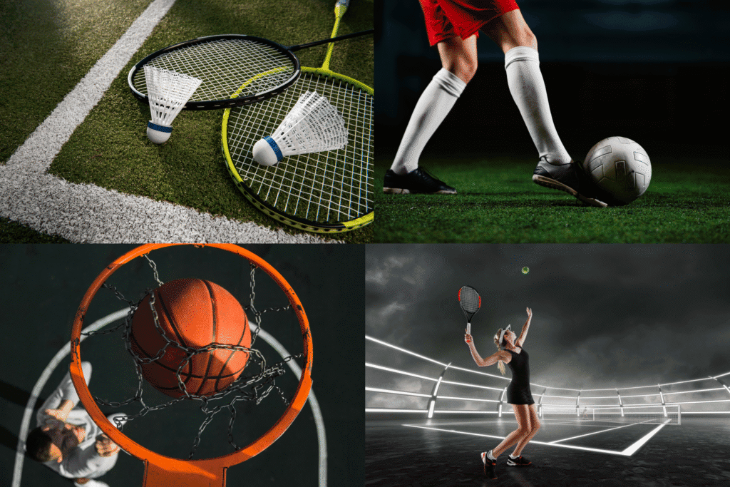 Badminton, futsal, basket, dan tenis beberapa contoh sport yang familiar di Indonesia