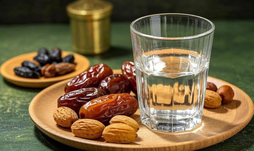 Kurma dan air putih sebagai takjil