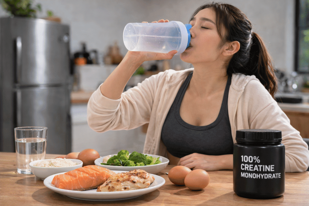 Konsumsi kreatin harus sesuai dosis dan dibarengi dengan pola makan sehat seimbang