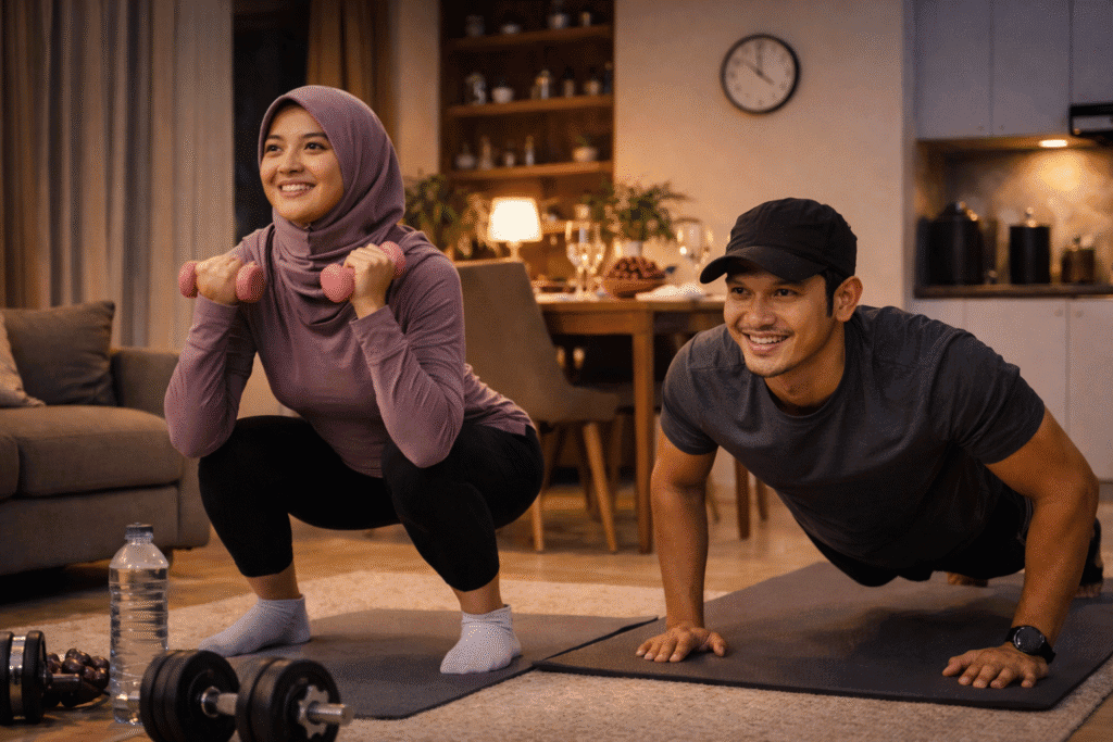 Olahraga intensitas sedang setelah berbuka puasa