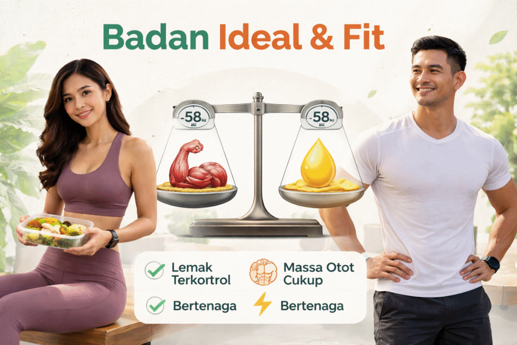 Ilustrasi Badan ideal dan fit sehat