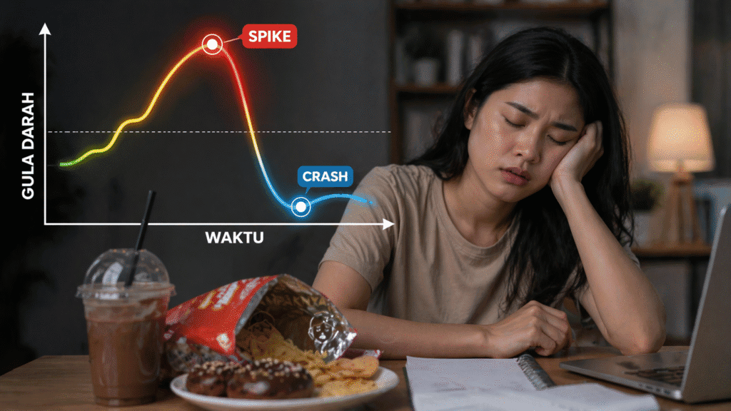 Ngantuk berat akibat gula darah naik dan turun dratis dalam waktu singkat