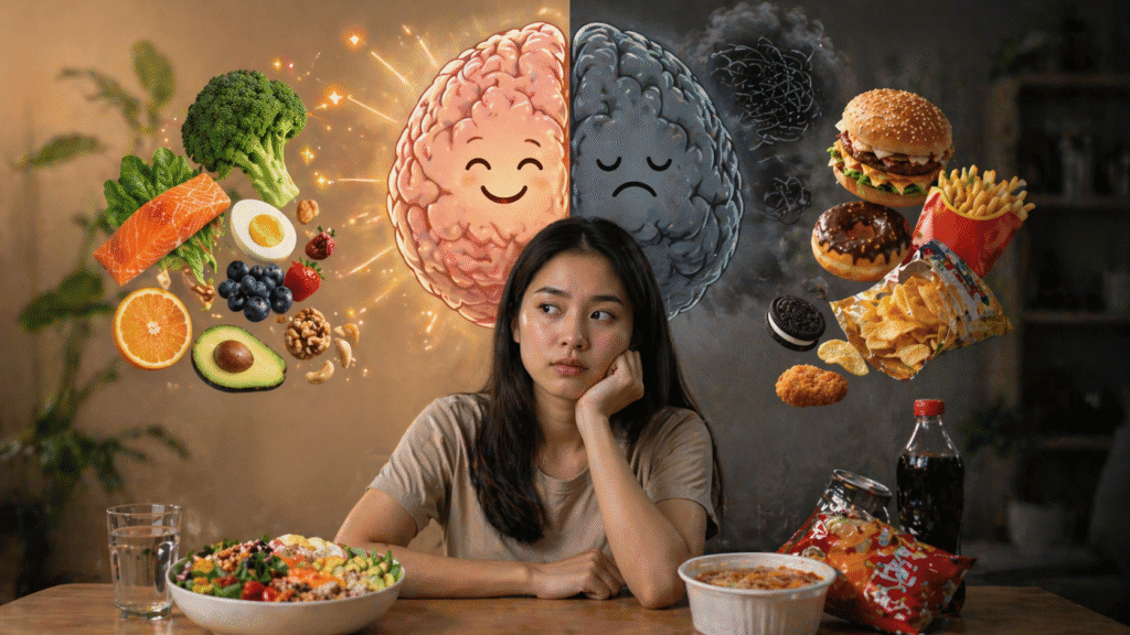 Otak membutuhkan makanan bergizi untuk bisa bekerja optimal termasuk mengatur mood