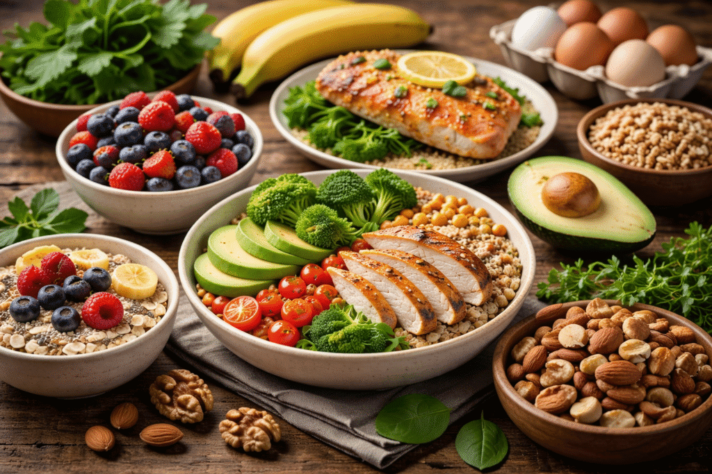 Real food yang kaya serat, protein, dan karbohidrat kompleks yang baik untuk usus