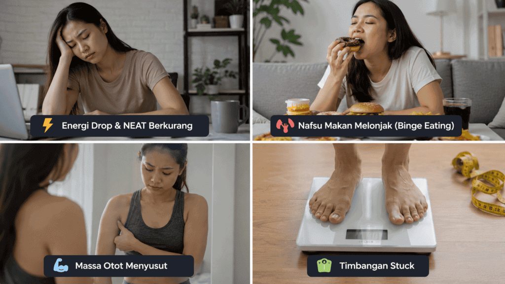 Dampak negatif dari defisit kalori terus-menerus tanpa jeda