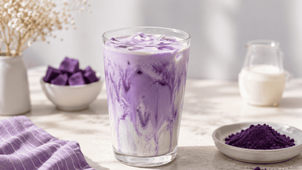 Estimasi Kalori Ube Latte