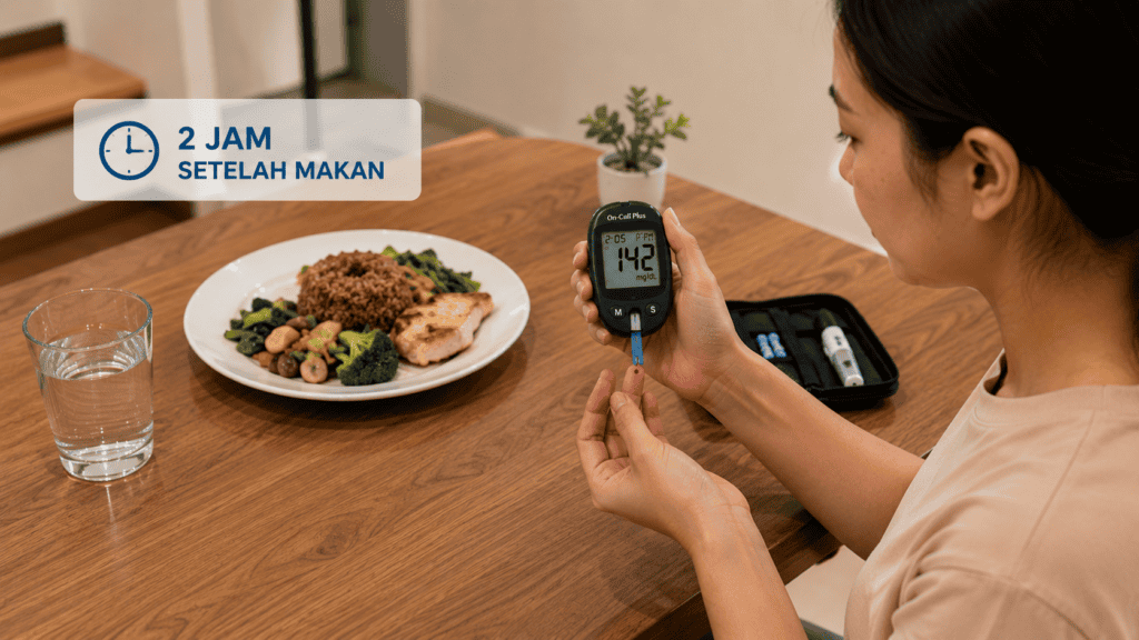 Cek gula darah 2 jam setelah makan untuk melihat seberapa efektif insulin menurunkan gula setelah makan