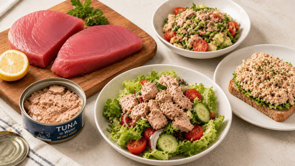 Ikan tuna yang lezat, tinggi protein, dan kalorinya cukup rendah
