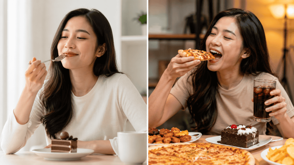 Ilustrasi cheat day vs cheat meal