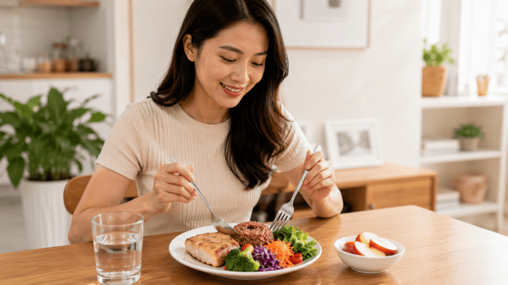 Salah satu fondasi untuk menjaga gula darah normal yaitu pola makan bergizi seimbang