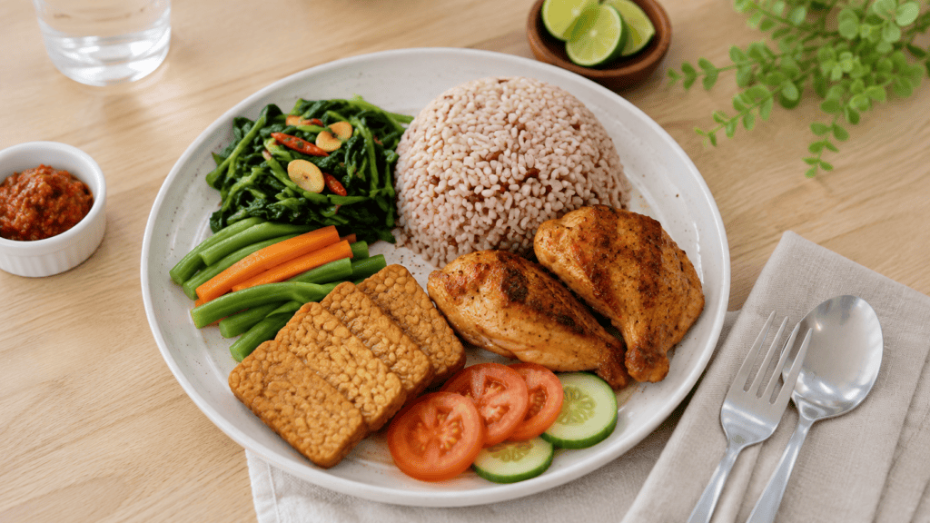 Menu real food sehat dan bergizi seimbang