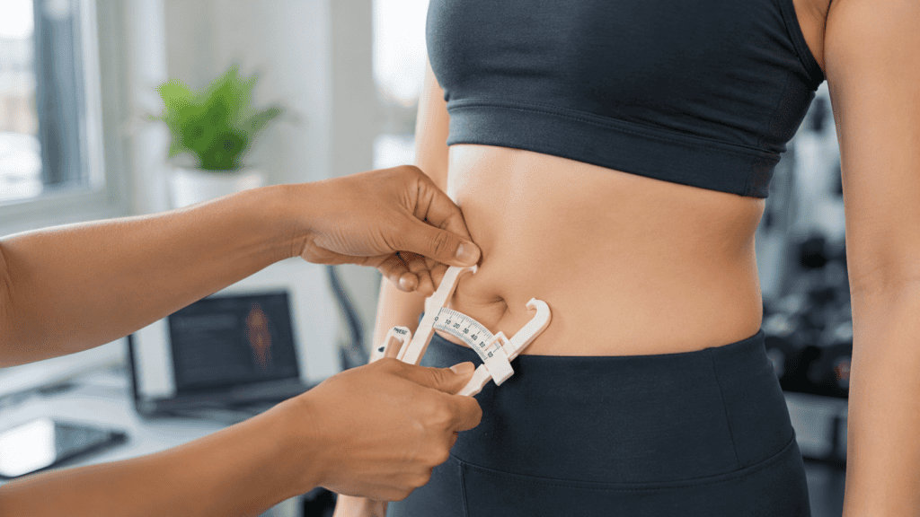 Pengukuran body fat menggunakan skinfold caliper