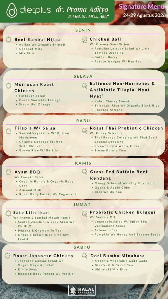 Menu Mobile Dietplus X Dr. Prama 24-29 Agt 2026