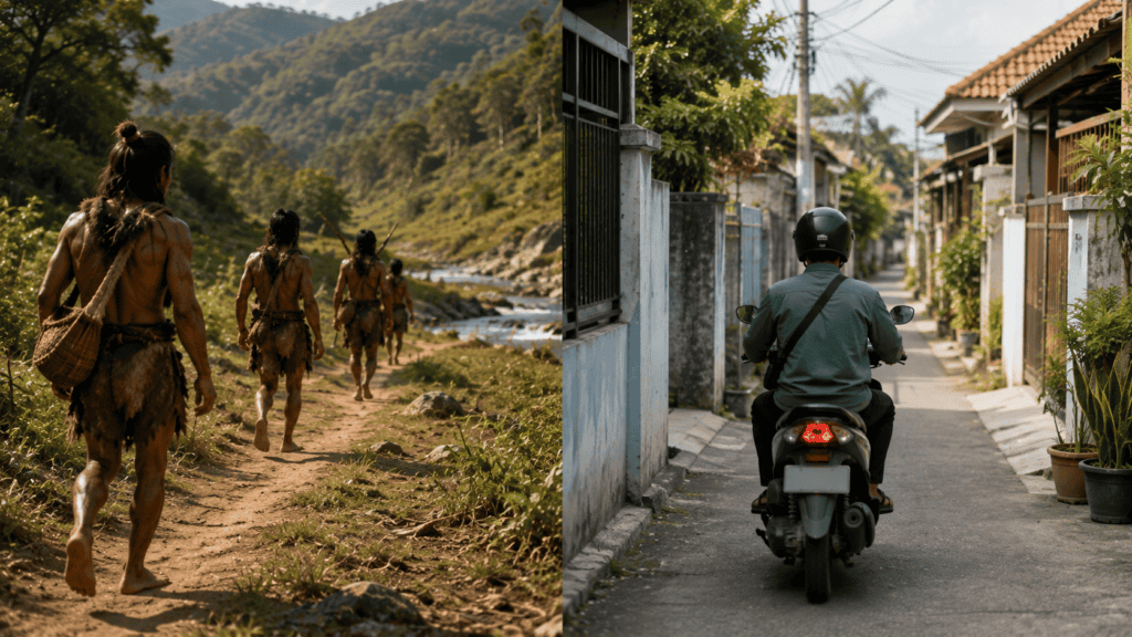 Orang dulu jalan kaki, kita sekarang kemana-mana naik kendaraan
