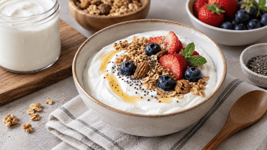 Greek yoghurt dengan buah sebagai sumber probiotik