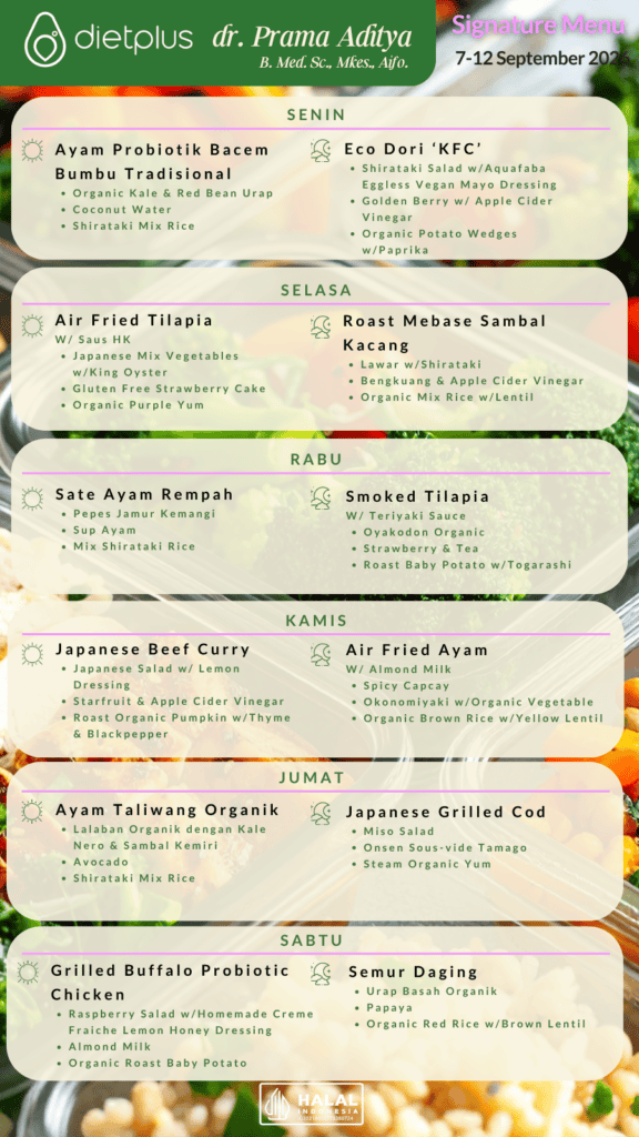 Menu Mobile Dietplus X Dr. Prama 7-12 Sept 2026