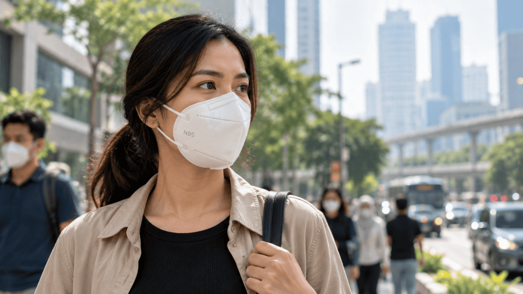Pakai masker yang tepat saat kualitas udara buruk