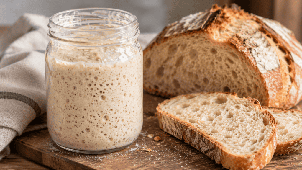 Starter sourdough yang mengandung ragi alami